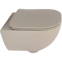 Унитаз подвесной Plumberia Selection IXO XO5000TT безободковый, бежевый матовый