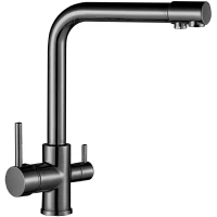 Смеситель для кухни Boch Mann Laura BM10425 с подключением к фильтру, серый матовый