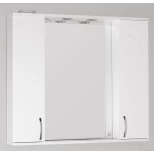 Изображение товара зеркальный шкаф 90x83 см белый глянец style line панда фьюжн лс-00000382