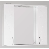 Зеркальный шкаф 90x83 см белый глянец Style Line Панда Фьюжн ЛС-00000382