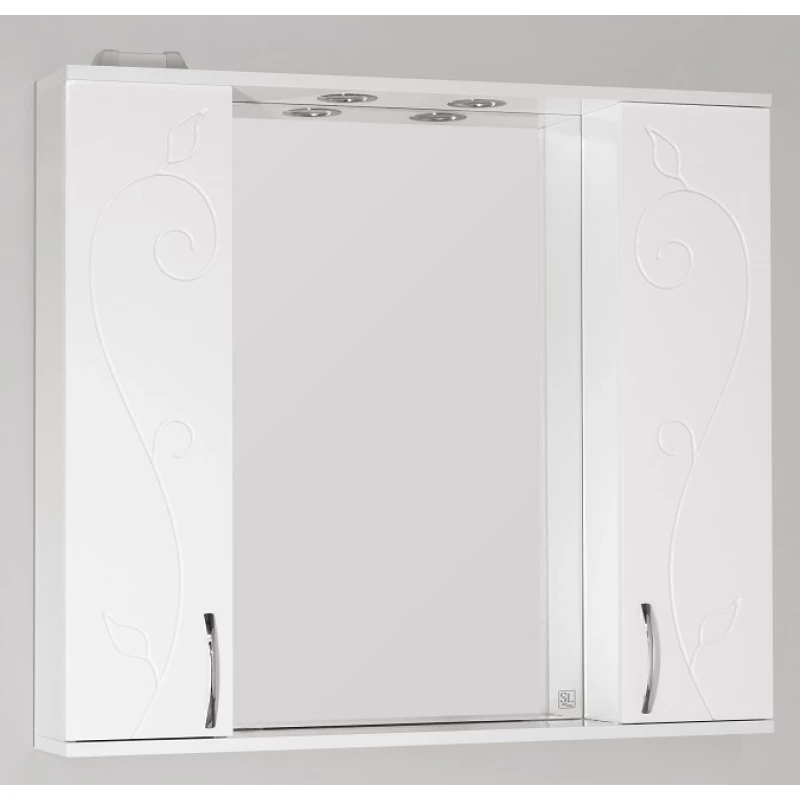 Зеркальный шкаф 90x83 см белый глянец Style Line Панда Фьюжн ЛС-00000382