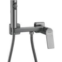 Гигиенический душ Shevanik S4105T-1 со смесителем, оружейная сталь