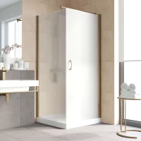 Душевой уголок Vegas Glass EP-Fis LUX 90*100 05 10 R 90x100 см R, профиль бронза, стекло сатин