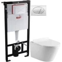 Комплект подвесной унитаз MEER MR-2102 + система инсталляции AlcaPlast AM101/11203:1RUSSETM71