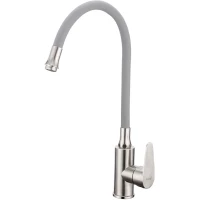 Смеситель для кухни Frap F4448 с гибким изливом, сатин