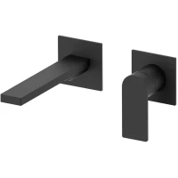 Смеситель для раковины AQG Alpha Two 01ALC180NG встраиваемый, черный матовый