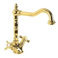 Смеситель для раковины золото 24 карат Cezares Lord LORD-LS2-03/24