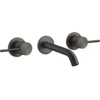 Смеситель для раковины Gessi Gessi316 54192#707 встраиваемый, без донного клапана, черный хром матовый