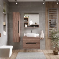 Комплект мебели дуб винтаж/графит 80 см Grossman Лайф 108015 + GR-3020 + 208008