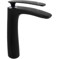 Смеситель для раковины Rav Slezak Tigris TG130.5CMATC без донного клапана, хром/черный матовый