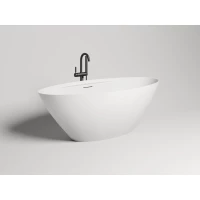 Ванна из литьевого мрамора Salini S-Sense Diva 102211G 178x85,5 см, отдельностоящая, белый глянец