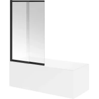 Шторка для ванны 100 см Kerama Marazzi Vetro VE.100.BSD.BLK.M прозрачное