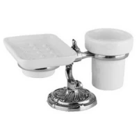 Стакан и мыльница настольные хром Art&Max Barocco AM-1789-Cr