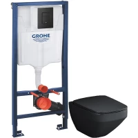 Комплект подвесной унитаз Am.Pm Inspire 2.0 C50A1700MBSC + система инсталляции Grohe 38811kf0