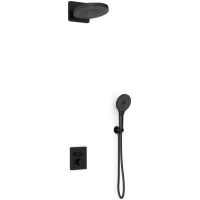 Душевой комплект Vincea Inspire VSFW-3I21MT1MB 247 мм, с термостатом, черный матовый