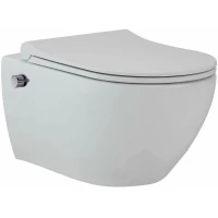 Унитаз подвесной beWash Bogen 88343614 безободковый, с функцией биде, с сиденьем микролифт, белый матовый