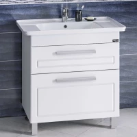 Тумба белый глянец 74,5 см Санта Нептун 230005н