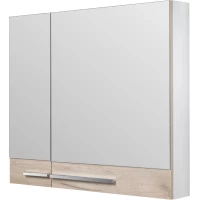 Зеркальный шкаф 85x75 см дуб крафт/белый Runo Вудлайн 00-00001348
