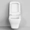 Унитаз подвесной Ambassador Benefit 203T20001R-202T20001 безободковый, с сиденьем микролифт, белый глянец - 5