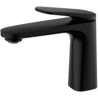 Смеситель для раковины AQUAme Imola AQM6710MB без донного клапана, черный матовый