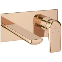 Смеситель для раковины Wellsee ICON! for life 182314001 встраиваемый, розовое золото