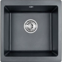 Кухонная мойка Granula 4451, ШВАРЦ 45,5x46 см, черный металлик