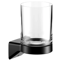 Стакан для зубных щеток KEUCO Aveno 14650379000 настенный, черный матовый