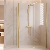 Душевой уголок Vincea Extenza VSR-4EX111290CLG 107,8-120,8x90 см, профиль золотой матовый, стекло прозрачное