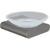 Мыльница Knotlor Oval SD101GM настенная, вороненая сталь