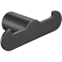 Крючок RainBowL 1128-2BP двойной, для ванны, черный матовый