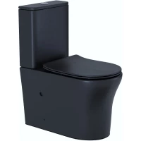 Унитаз-компакт Ceruttispa Adige CT9244 безободковый, с сиденьем микролифт, черный матовый