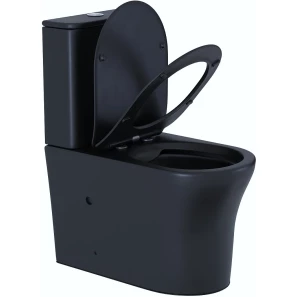 Изображение товара унитаз-компакт cerutti spa adige ct9244 безободковый, с сиденьем микролифт, черный матовый