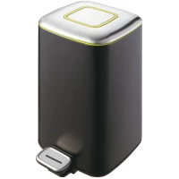 Мусорное ведро WeltWasser Mila BL 10000001058 9л, с педалью, черный матовый