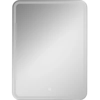 Зеркальный шкаф Art&Max Platino AM-Pla-550-800-1D-L-DS-F 55x80 см L, с LED-подсветкой, сенсорным выключателем, диммером, белый матовый