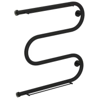 Полотенцесушитель водяной 600x600 черный матовый Сунержа М-образный +2 полки 31-4008-6060