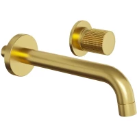 Смеситель для раковины Paini Cox Grip 7GPJ208 встраиваемый, без донного клапана, золотой матовый