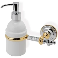 Дозатор для жидкого мыла Stil Haus Giunone G30(02) настенный, хром/золотой