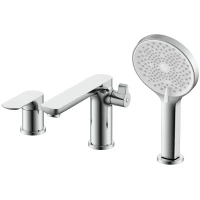 Смеситель на борт ванны Raglo R03.31 с душевым гарнитуром, хром