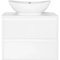 Тумба с раковиной осина белая/белый лакобель 70 см Style Line Монако ЛС-00000623 + СС-00000649