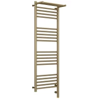 Полотенцесушитель электрический 1200x400 золотой шелк МЭМ правый Сунержа Богема с полкой 3.0 32-5807-1240