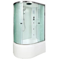 Душевая кабина 110x80x220 см Deto EM4511RGM+EL матовое с прозрачным узором