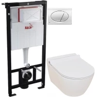 Комплект подвесной унитаз Serel Smart SM25SL + система инсталляции AlcaPlast AM101/11203:1RUSSETM71