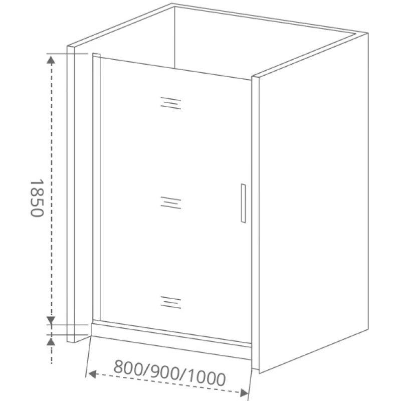 Душевая дверь 100 см Good Door Pandora DR-100-T-CH прозрачный с рисунком