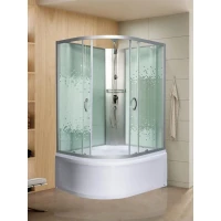 Душевая кабина Мономах XL Б/К 120/80/44 МЗ R 10000012106 120x80x230 см R, без крыши, высокий поддон, профиль матовый хром, стекло интимато