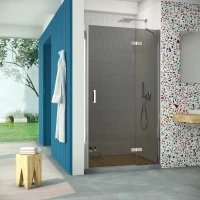 Душевая дверь Vegas Glass AFP Retta 120 08 07 R 120 см R, профиль хром, стекло графитовое