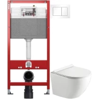 Комплект подвесной унитаз Timo Kulo TK-403 + система инсталляции Tece 9400413