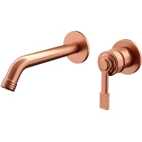 Смеситель для раковины Remer Atelier AL15PLRP встраиваемый, без донного клапана, медь матовая