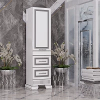 Пенал Opadiris Оникс Z0000005504 напольный R, белый серебряная патина