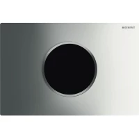 Кнопка смыва Geberit Sigma 10 115.907.KH.1 для инсталляции, бесконтактная, питание от сети, хром/матовый хром