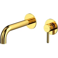 Смеситель для раковины Whitecross Y Y1216GL встраиваемый, без донного клапана, золотой
